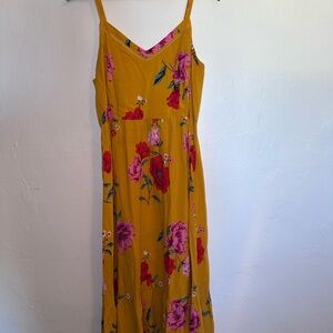 Old Navy Yellow Floral Maxi Dress